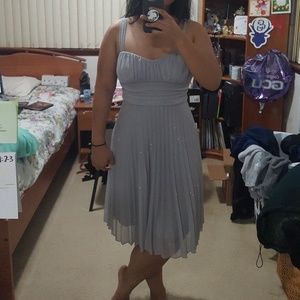 Gray shimmery prom dress